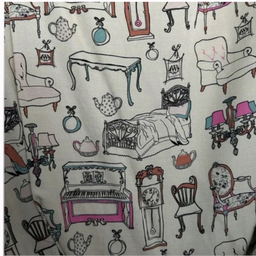 La Casita De Wendy Printed 40’s Satin Dress